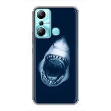Силиконовый бампер с картинкой животных для Infinix Hot 20i (X665E) (Пасть Акулы)