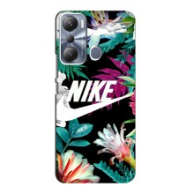 Силиконовый Чехол на Infinix Hot 20i (X665E) с картинкой Nike – Цветочный Nike