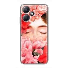 Чехлы (ART) Цветы на Infinix Hot 30 Play (VPrint) (Очі в квітах)