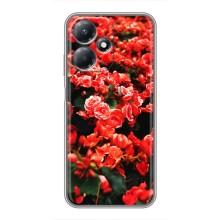 Чохли з квітами для Infinix Hot 30 Play (VPrint) (Квіти червоні)