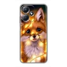 Чехлы с картинкой Лисички для Infinix Hot 30 Play (VPrint) (Лисичка в гирляндах)