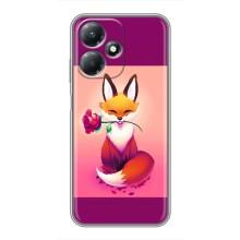 Чехлы с картинкой Лисички для Infinix Hot 30 Play (VPrint) (Лисичка с розочкой)