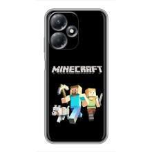 Чехол Майнкрафт на Infinix Hot 30 Play (AlphaPrint) Minecraft (герои Minecraft)