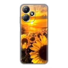 Чехол с Цветами для Infinix Hot 30 Play (поле подсолнухов)