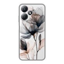 Чохол з квітковим принтом на Інфінікс Хот 30 Плей – Квіти на білому