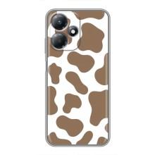 Чохол з принтом корови на Інфінікс Хот 30 Плей – Коричневий принт