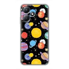 Космические Чехлы для Инфиникс ХОТ 30 Плей (VPrint) (Рисованные планеты)