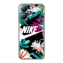 Силиконовый Чехол на Infinix Hot 30 Play с картинкой Nike – Цветочный Nike