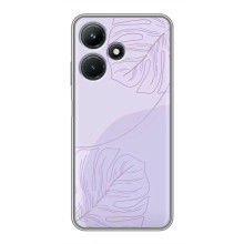 Чехол цветочный дизайн для Infinix Hot 30i – Монстера фиолетовая