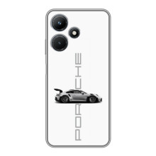 Чохол з авто Порше для Infinix Hot 30i – білий порше