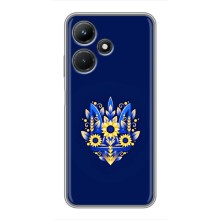 Чехол с украинским гербом на Infinix Hot 30i (Цветочный герб)