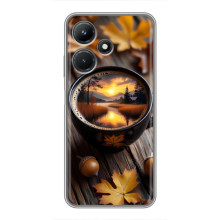 Чохол з унікальним дизайном 'Осінь з кавою' для Infinix Hot 30i – Темна кава