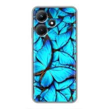 Силиконовый бампер с картинкой животных для Infinix Hot 30i (Крылья бабочек)