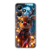 Яскравий чохол для Infinix Hot 30i з Зимові Оленята – Олень з шарфом