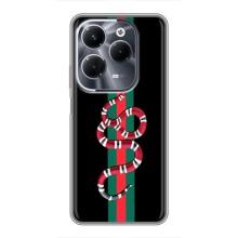 Чохли бренд ГУЧЧІ для Infinix Hot 40 Play – Змій Гуччі