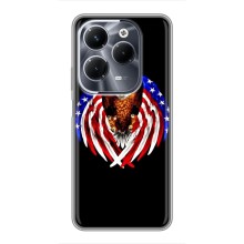 Чохол Прапор USA для Infinix Hot 40 Play (Крила США)