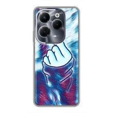 Чехол с принтом для Infinix Hot 40 Play (AlphaPrint - Знак сердечка)