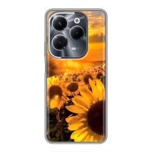 Чехол с Цветами для Infinix Hot 40 Play (поле подсолнухов)