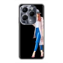 Чехол с картинкой Модные Девчонки Infinix Hot 40 Play (Девушка со смартфоном)