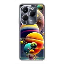 Чехол (ТПУ) с планетами на Infinix Hot 40 Play – Солнечна система