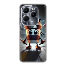 Чехол с мемом Тралалело тралала на Infinix Hot 40 Play (Капучино асасино)