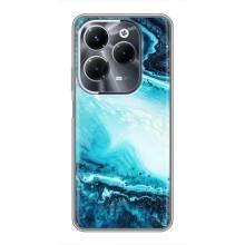 Мраморный чехол на Infinix Hot 40 Play (VPrint) (Голубой мрамор)