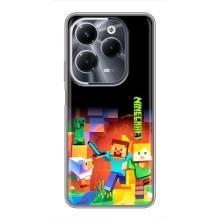 Чехлы для Infinix Hot 40 Play (Персонажи Майн Крафт) (Герой Майнкрафт)