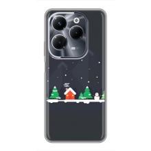 Силиконовый бампер на рождество для Infinix Hot 40 Play (Город зимний)
