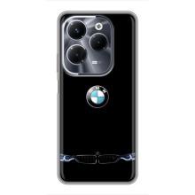Силиконовый бампер с картинкой машины на Infinix Hot 40 Play (Черный BMW)