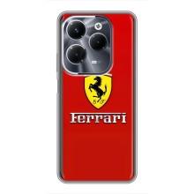 Силиконовый бампер с картинкой машины на Infinix Hot 40 Play (Ferrari Logo)
