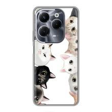 Силиконовый чехол с котиком для Infinix Hot 40 Play – Коты