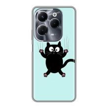 Силиконовый чехол с котиком для Infinix Hot 40 Play – Падающий кот