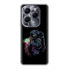 Силіконовый Чохол з принтом "Космонавти" на Infinix Hot 40 Play – В руках земля