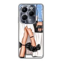 Силиконовый Чехол на Infinix Hot 40 Play с картинкой Стильных Девушек (Мода)