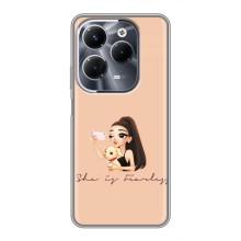 Силиконовый Чехол на Infinix Hot 40 Play с картинкой Стильных Девушек (С собакой)