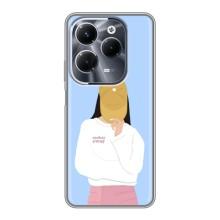 Силиконовый Чехол на Infinix Hot 40 Play с картинкой Стильных Девушек (Желтая кепка)