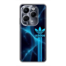 Чехлы Адидас для Infinix Hot 40 Pro (AlphaPrint) (Синий Адидас)
