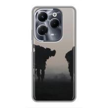 Чехлы на военную тематику для Infinix Hot 40 Pro – Бой солдат