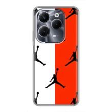 Чехлы для Infinix Hot 40 Pro - с картинкой JORDAN (AlphaPrint) – Лого Джордан
