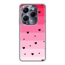 Чохли з тематикою "Маленькі Сердчеки" на Infinix Hot 40 Pro (Чорні сердечка)