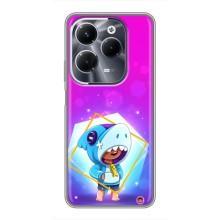 Чохол Бравл Старс для Infinix Hot 40 Pro – Леон у костюмі Акули