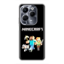 Чехол Майнкрафт на Infinix Hot 40 Pro (AlphaPrint) Minecraft – герои Minecraft