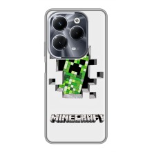 Чехол Майнкрафт на Infinix Hot 40 Pro (AlphaPrint) Minecraft – крипер Майнкрафт