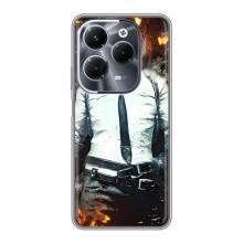 Силиконовый чехол с картинкой "Герой Pubg" на Infinix Hot 40 Pro – Man Пубг