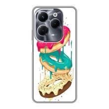 Чехол с изображением  вкусной еды для Infinix Hot 40 Pro – Сочные пончики