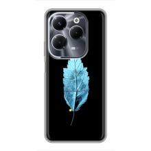 Чехол с картинками на черном фоне для Infinix Hot 40 Pro – Листочек