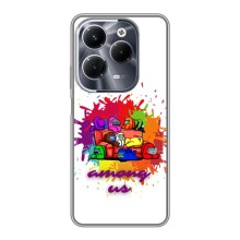 Чехол Амонг Ас для Infinix Hot 40 Pro (AlphaPrint) (Яркий АмонгАс)
