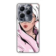 Чехол с картинкой Модные Девчонки Infinix Hot 40 Pro (Девушка в халате)