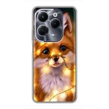 Чехол с Лисичкой для Infinix Hot 40 Pro – Новогодний лисенок