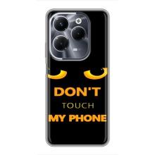 Чехол с Прикольным принтом на Infinix Hot 40 Pro – Не трогай мой телефон